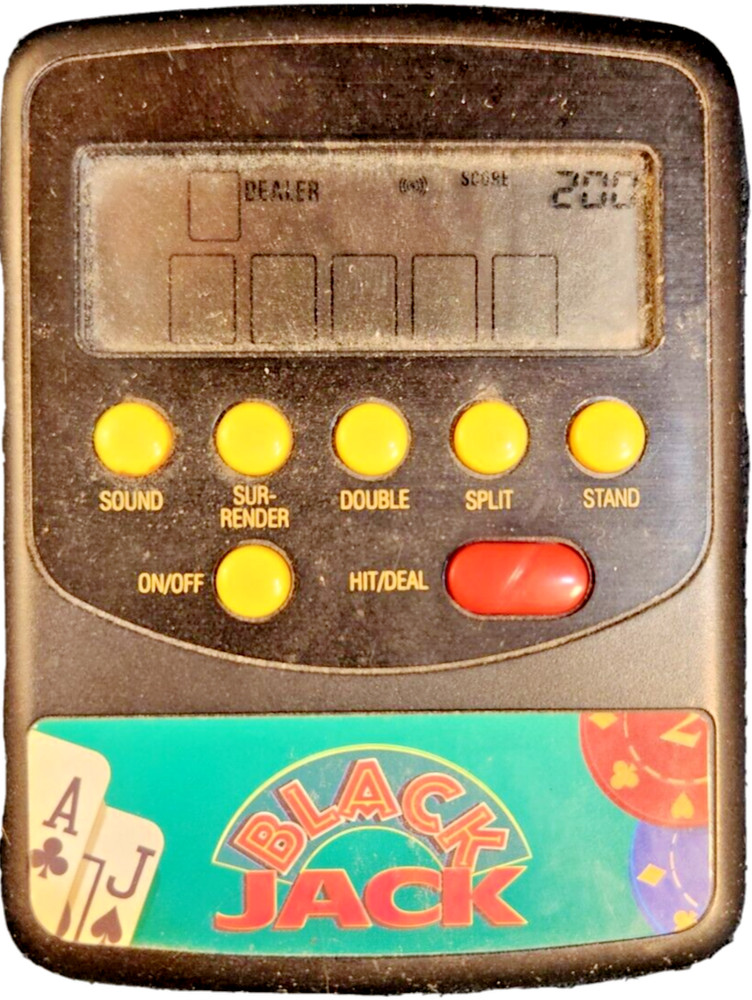 WACO Black Handheld Portable Electronic Computer Blackjack Classic Video Game