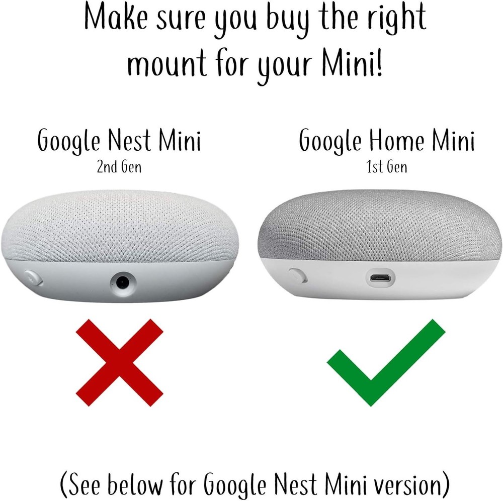 Simple Outlet Mount for Home Mini - No Cord Wrapping