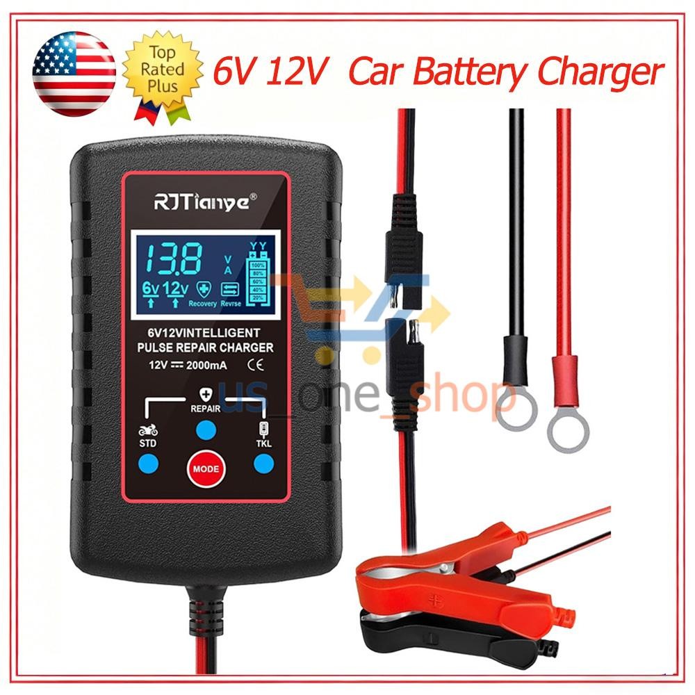 6V 12V Automatic Battery Charger Maintainer Motorcycle Trickle Float For Tender