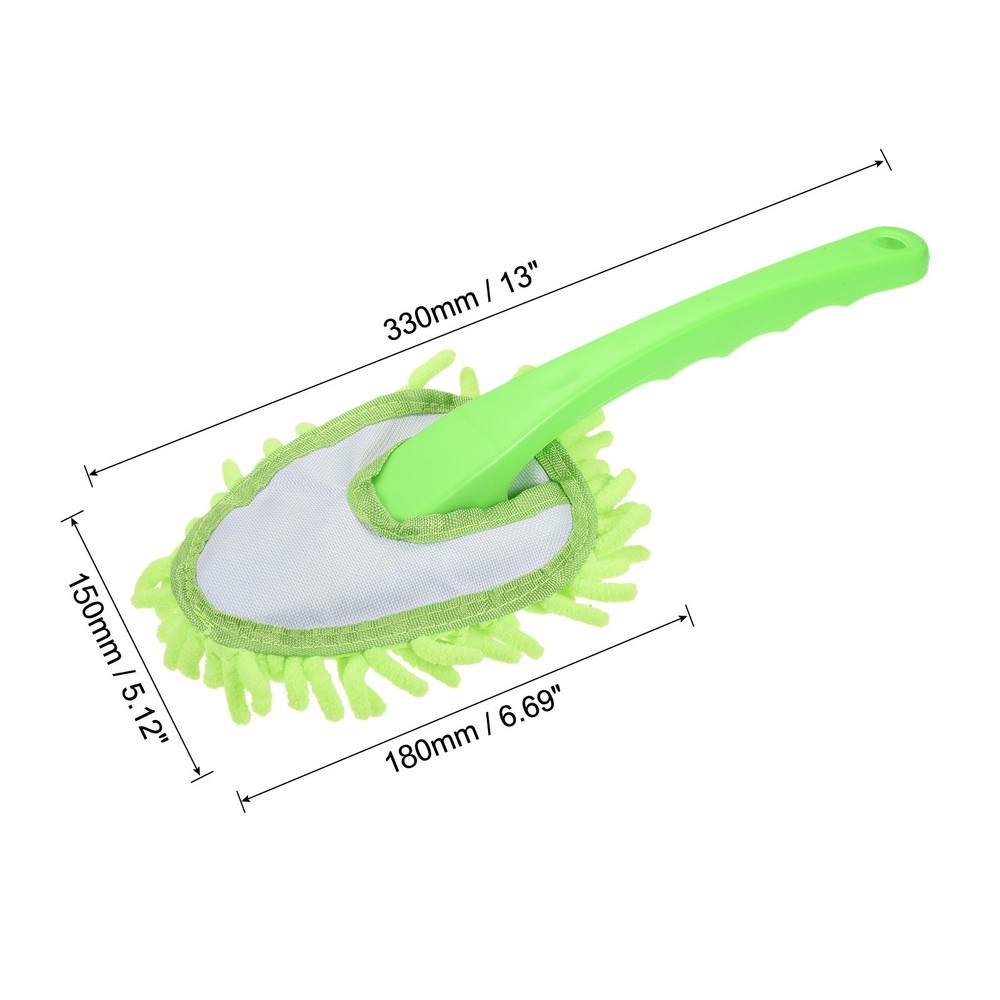 3Pcs Microfiber Chenille Duster Washable Cleaning Brush Dusting Tool Green