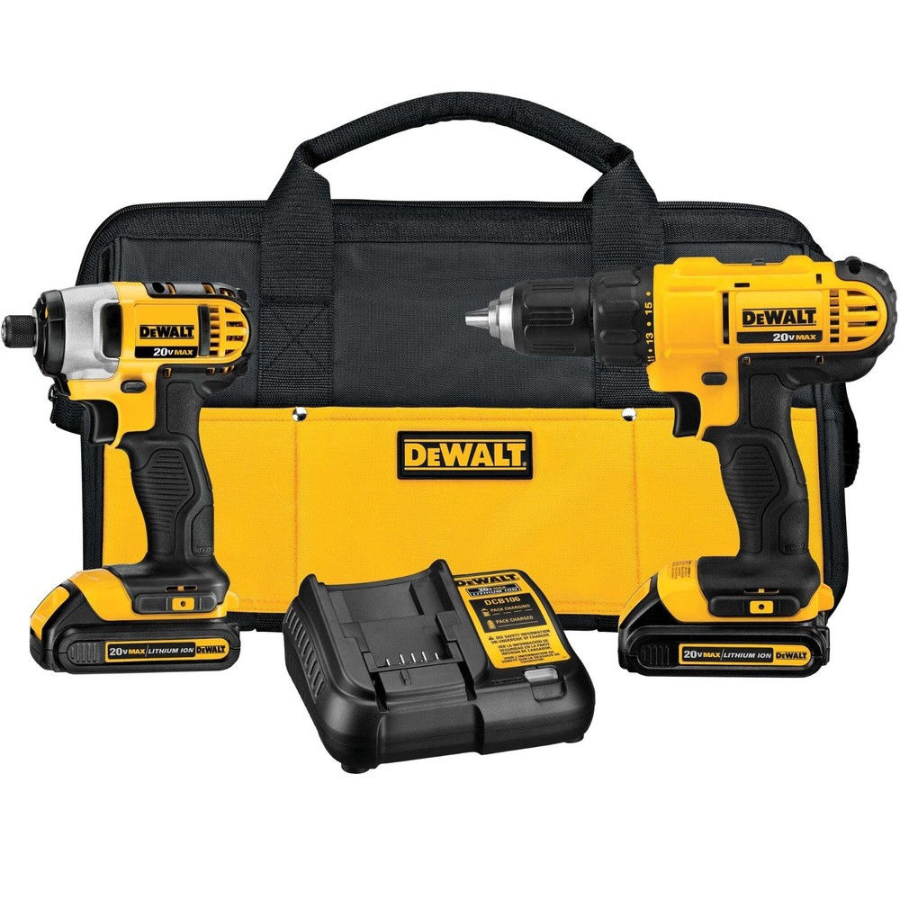 DEWALT 20V MAX Cordless Drill and Impact Driver, Power Tool Combo Kit