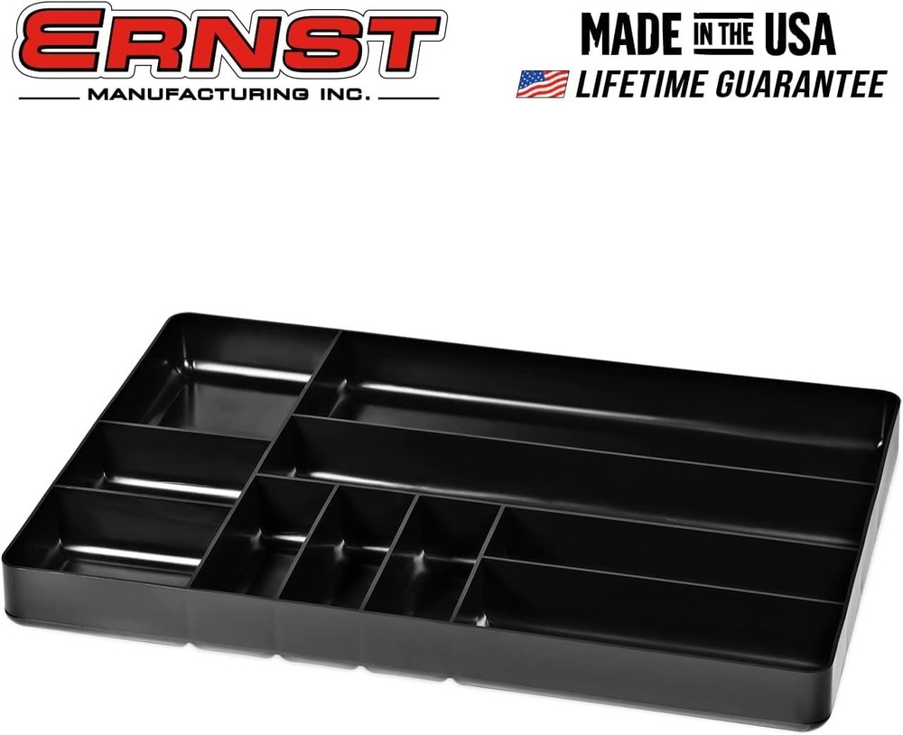 2 Pack of 10 Compartment Trays For Toolbox Drawer Organization, Stackable, St...