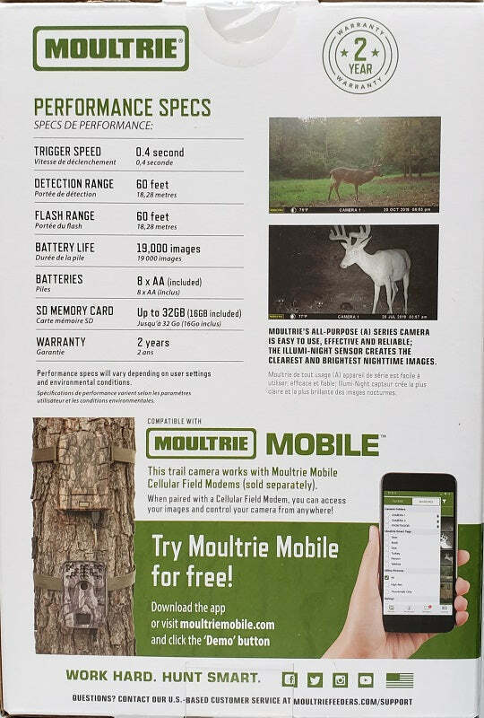Moultrie A-900 Scouting Trail Cam Security Camera 30MP Batteries + SD Card