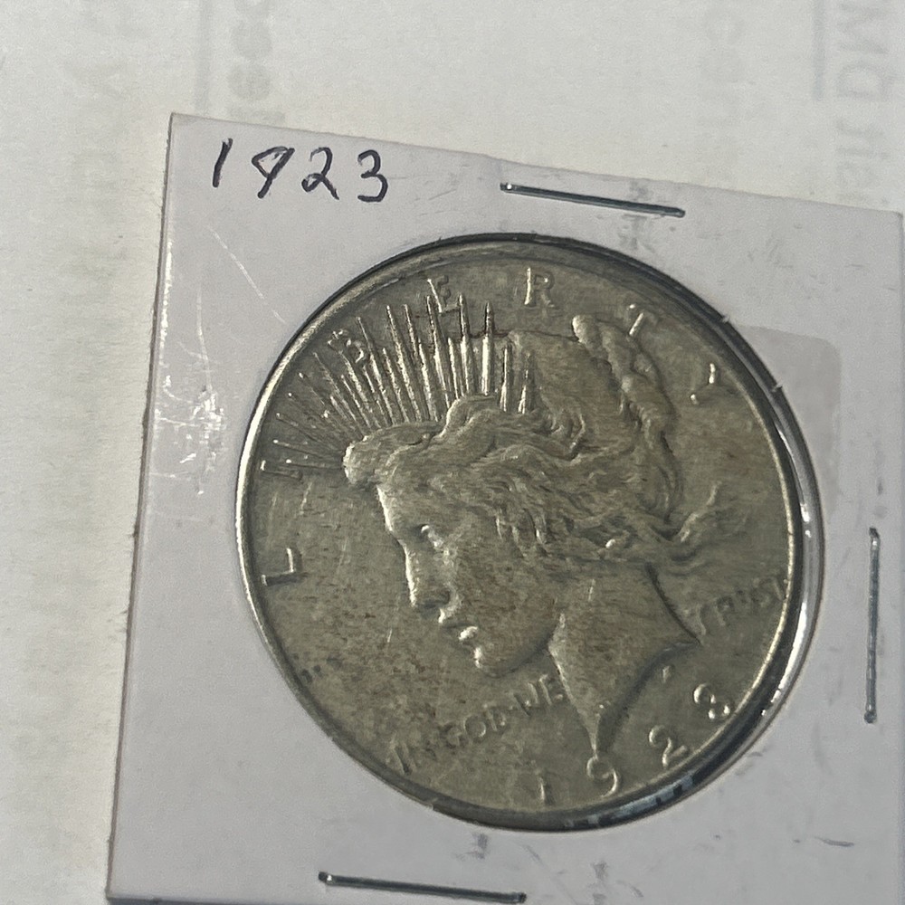 1923 Peace Silver dollar AU Luster Circulated .