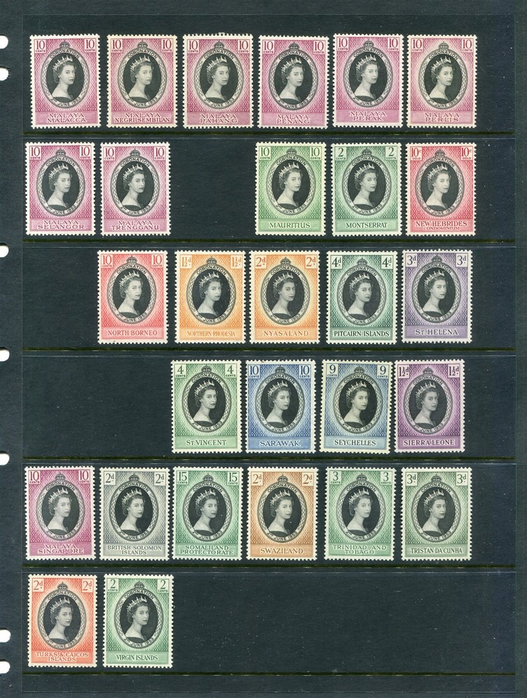 Br. Commonwealth Elizabeth II Cornation Issue Collection [Mint Lightly Hinged]