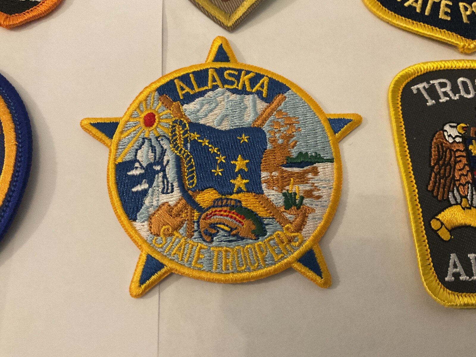 State Law Enforcement patches All different 10 piece set. All new.Hat Size Patch