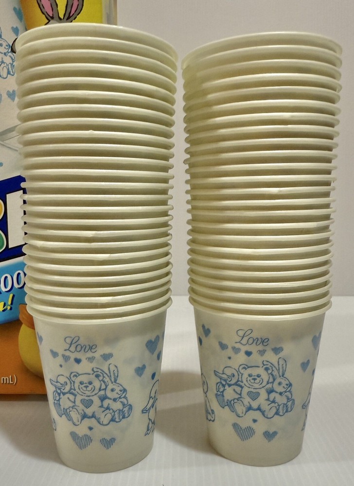 Dixie 5oz Bathroom Kitchen Disposable Cups Open Box (49) Brawny Bear Rabbit Duck