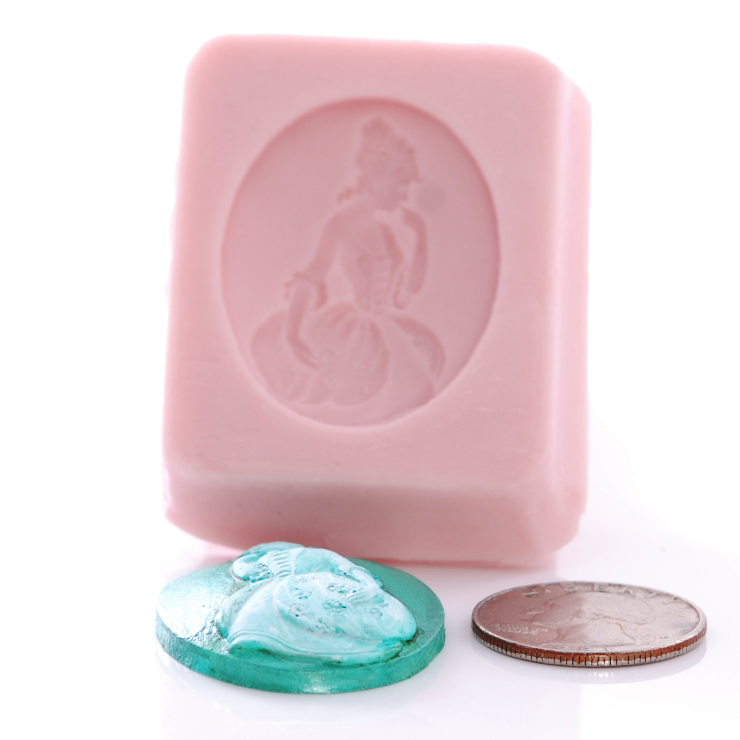 Victorian Style Cameo Silicone Mold Food Safe or Craft Flexible Mould (535)