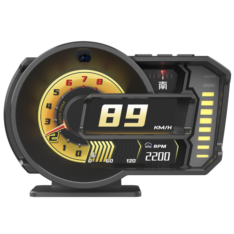 Speed Voltage Pressure Meter HUD Speedometer Gesture Recognition Driving Score