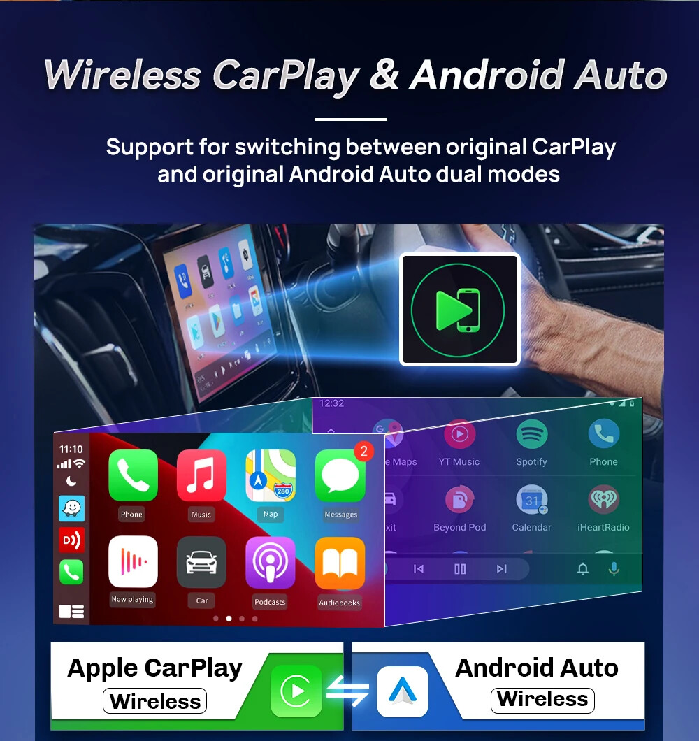 2024 CarlinKit Car Android Smart TV Ai Box Wireless CarPlay Android Auto Adapter