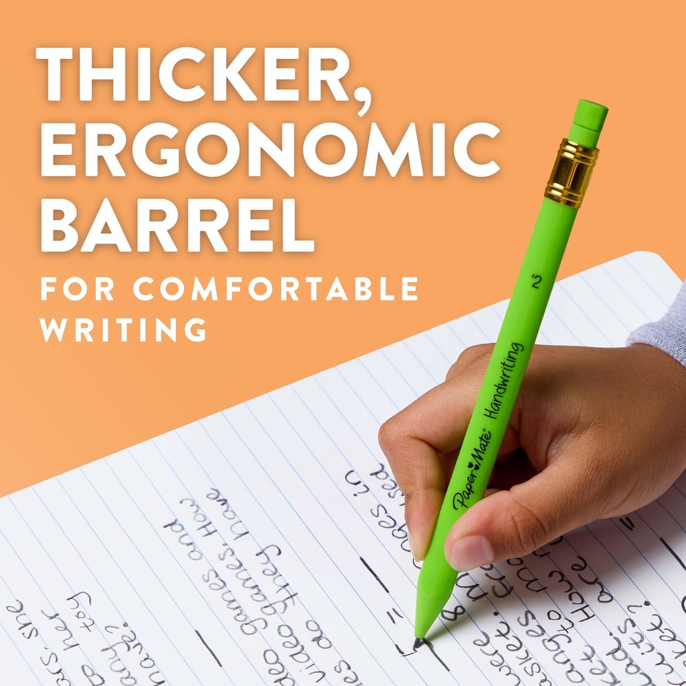 Paper Mate Handwriting Triangular Mechanical 30 count, Fun Barrel Colors