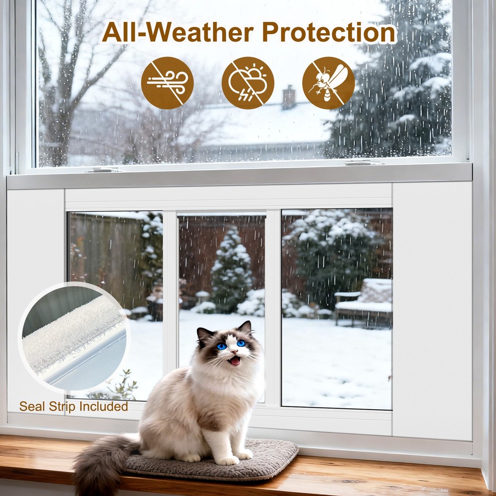 Cat Window Door with Magnets - Quick-Fit Insert for Easy Access