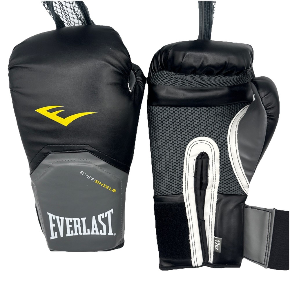 Everlast Pro Style Training Boxing Gloves Grey Evershield 12 oz