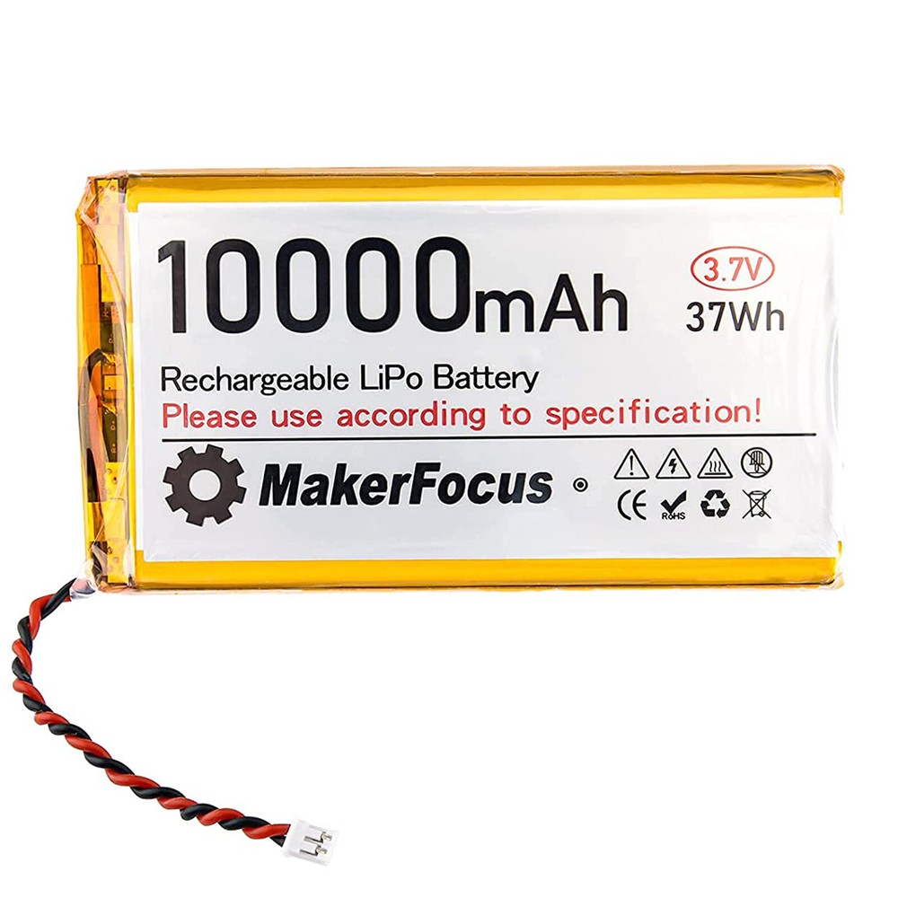 3.7V Rechargeable 10000mAh Lithium Battery w/ Micro PH2.0 Plug for Raspberry