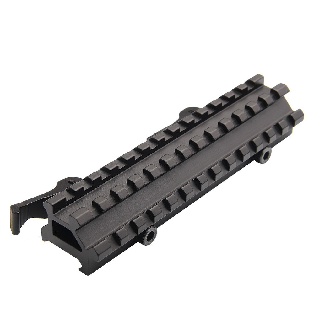 13 Slots Quick Release Offset 45 degree Scope Riser Mount Picatinny Rail 20mm