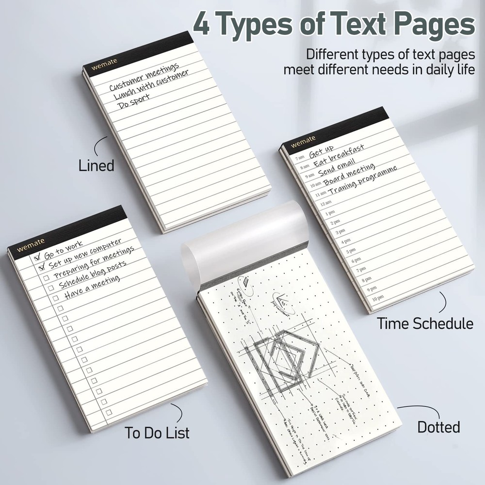 3x5 Inch Small Notepad Holder with 8 Pack 30 Sheets Notepad Refill and Pen