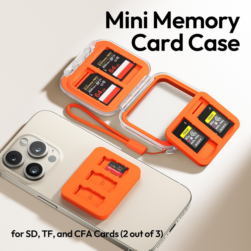 Ulanzi Mini Memory Card Case for SD/TF/CFA Cards with Customizable Slots