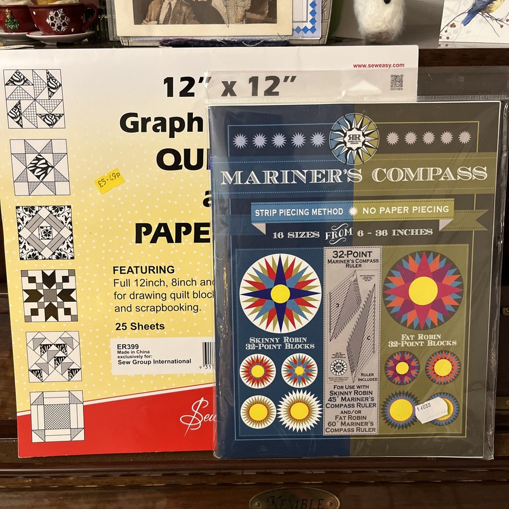 Robin Ruth Design 32-Point Mariner's Compass Ruler for Quilting - BNIP