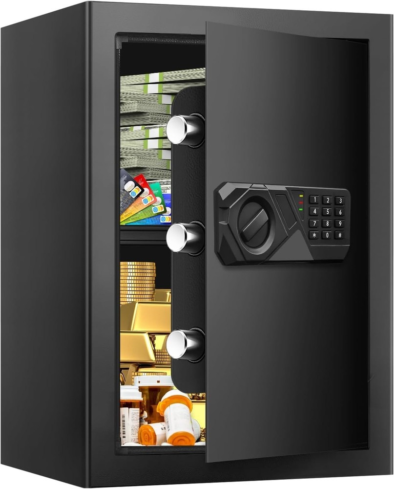 3.0 Cuft Fireproof Safe Box for Home Security with Keypad and Keys