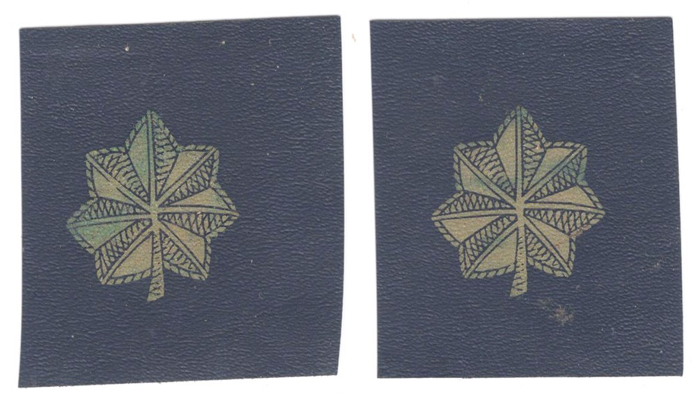 Cloth Military Badge:  Major Rank - vinyl pair