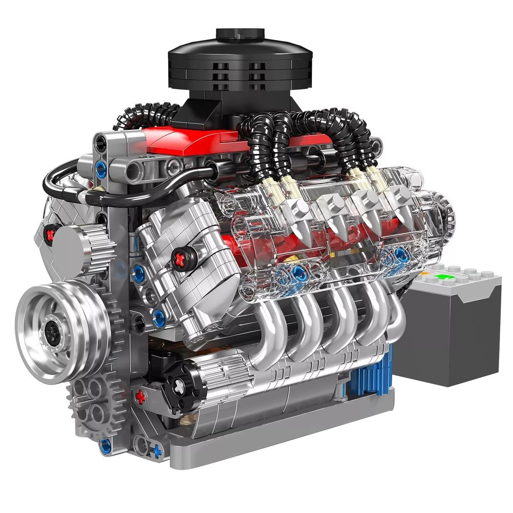 New V8 Engine Motor Engineering Model for Creative Build and Design Enthusiasts
