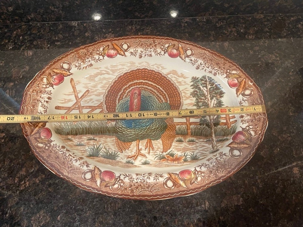Vintage Benjamin Franklin huge oval turkey platter