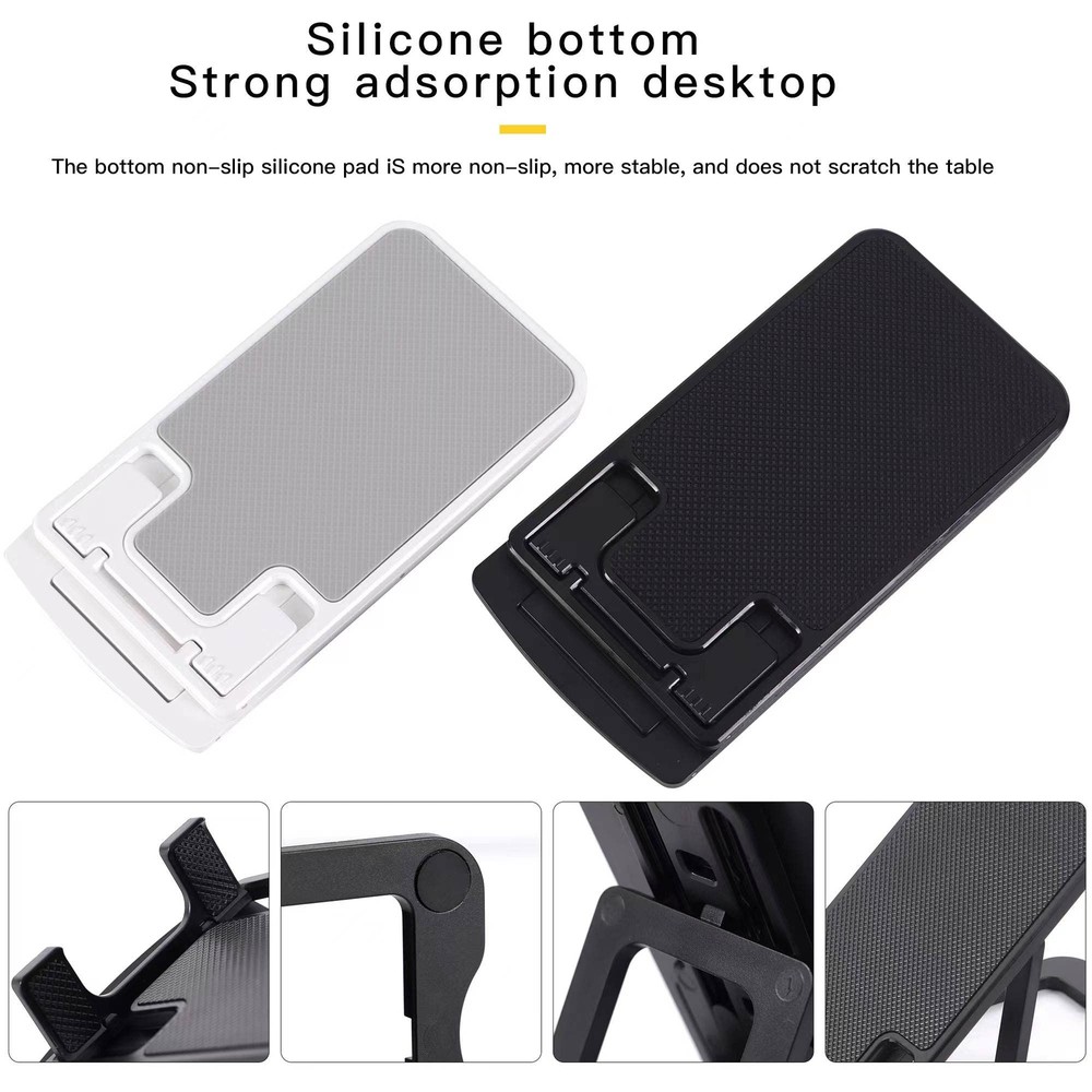 Cell Phone and Tablet Stand for Desk Slim Foldable Adjustable Angle and Height
