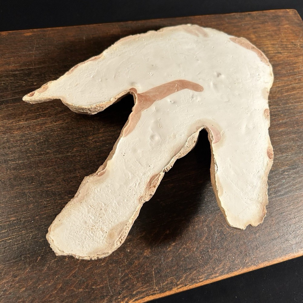 Vintage Dinosaur Footprint Plaster Cast Mold PRIORITY MAIL