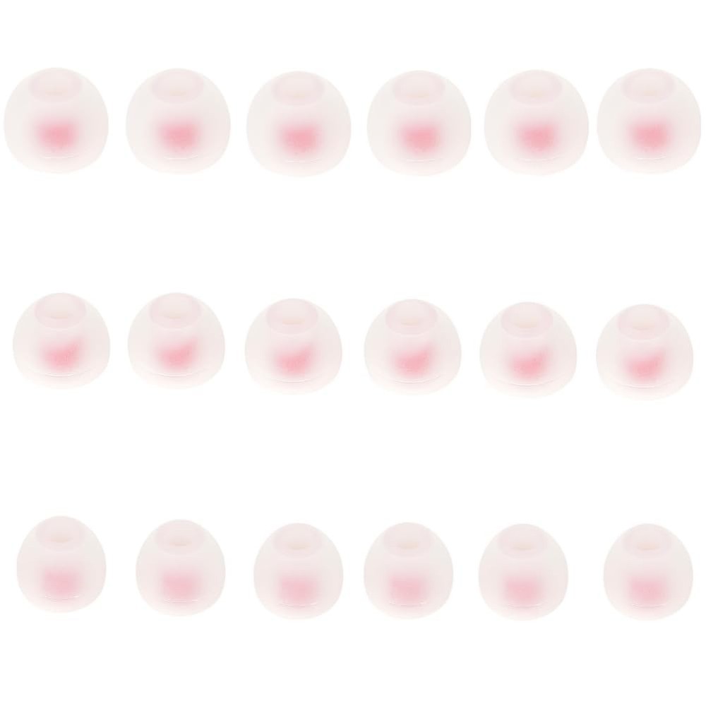 SNHTLS Earbud Replacement Tips Eartips Fit Most In-Ear Translucent red