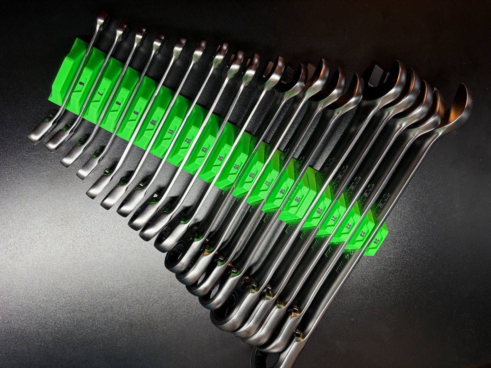 Wrench Holders w/ ID Numbering - Magnetic Tool Organizers / Toolbox Organization