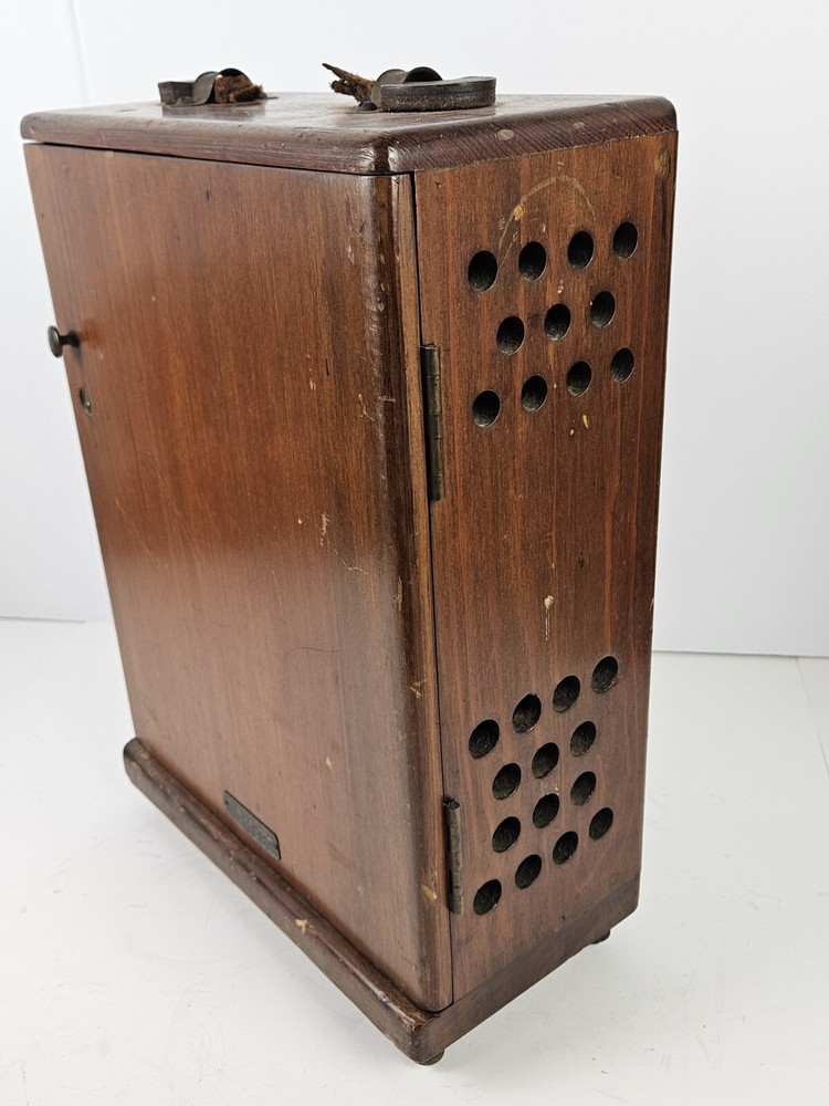 1895 Cased Victorian Mechanical Recording Ammeter - Seth Thomas Clockwork Mvmt.