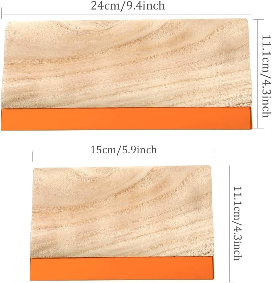 2-Piece Screen Printing Squeegee Set: 75 Durometer - 9.4 & 5.9 Inch Sizes