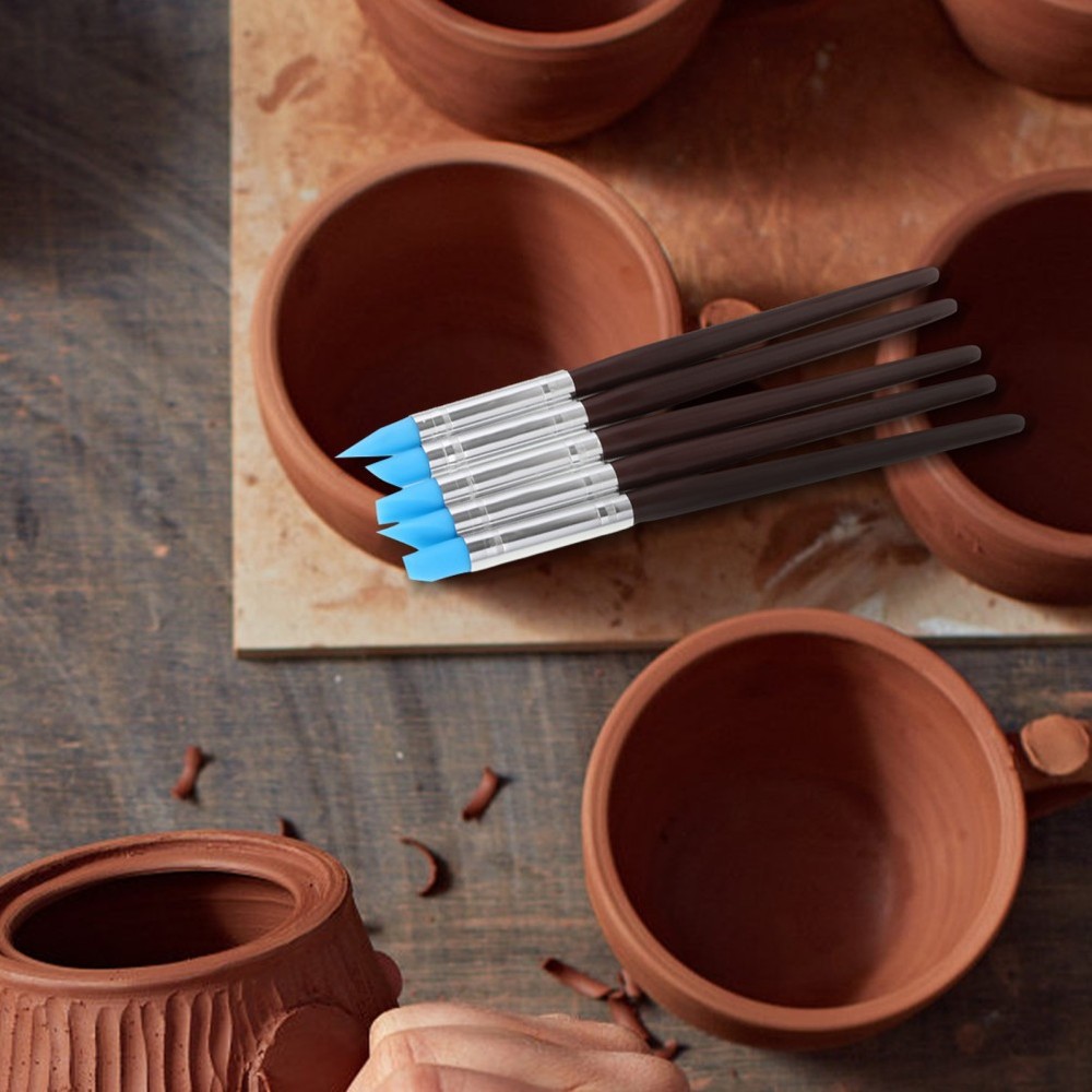 5 Pcs Silicone Clay Tools Modeling Accessories Color Shaping Pens