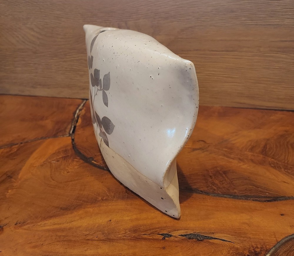Handmade Modern Ceramic Bud Vase Minimalist Leaf Design Studio Pottery