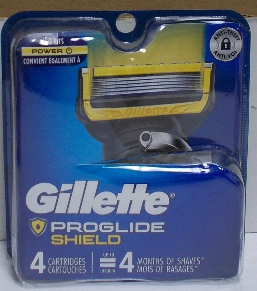 Gillette Proglide Shield Razor Cartridges 4 Count (Older Type Package)