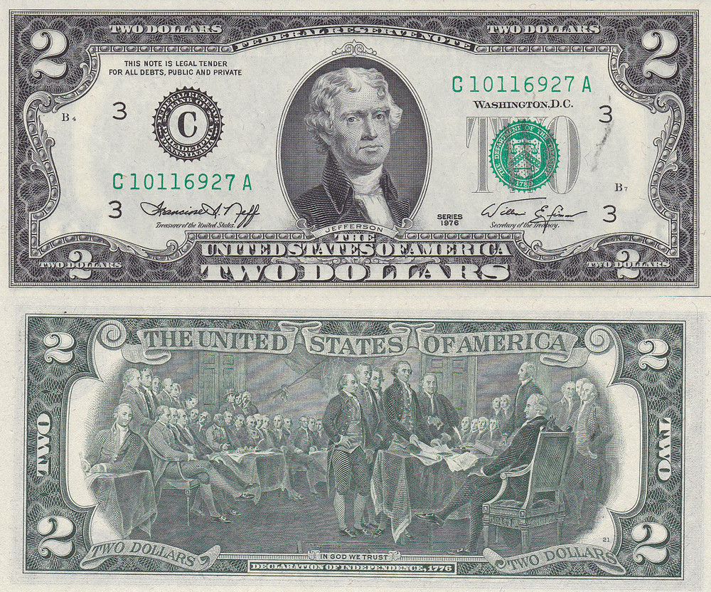 1976 $2 Philadelphia District Notes Uncirculated FR# 1935-C