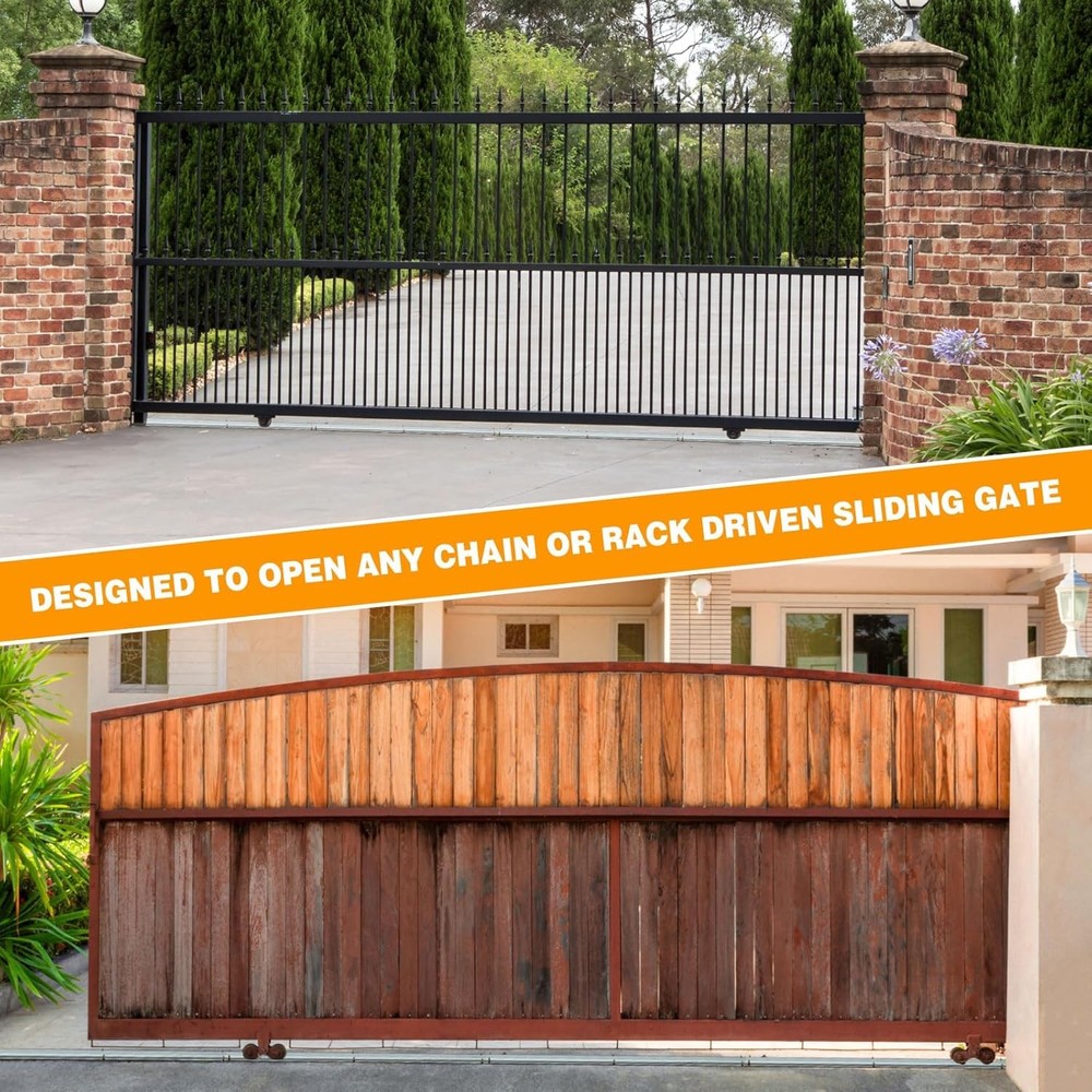 Galvanized Inverted V Track Sliding Gate Rollers 36 FT with Hardware Kit V-Track