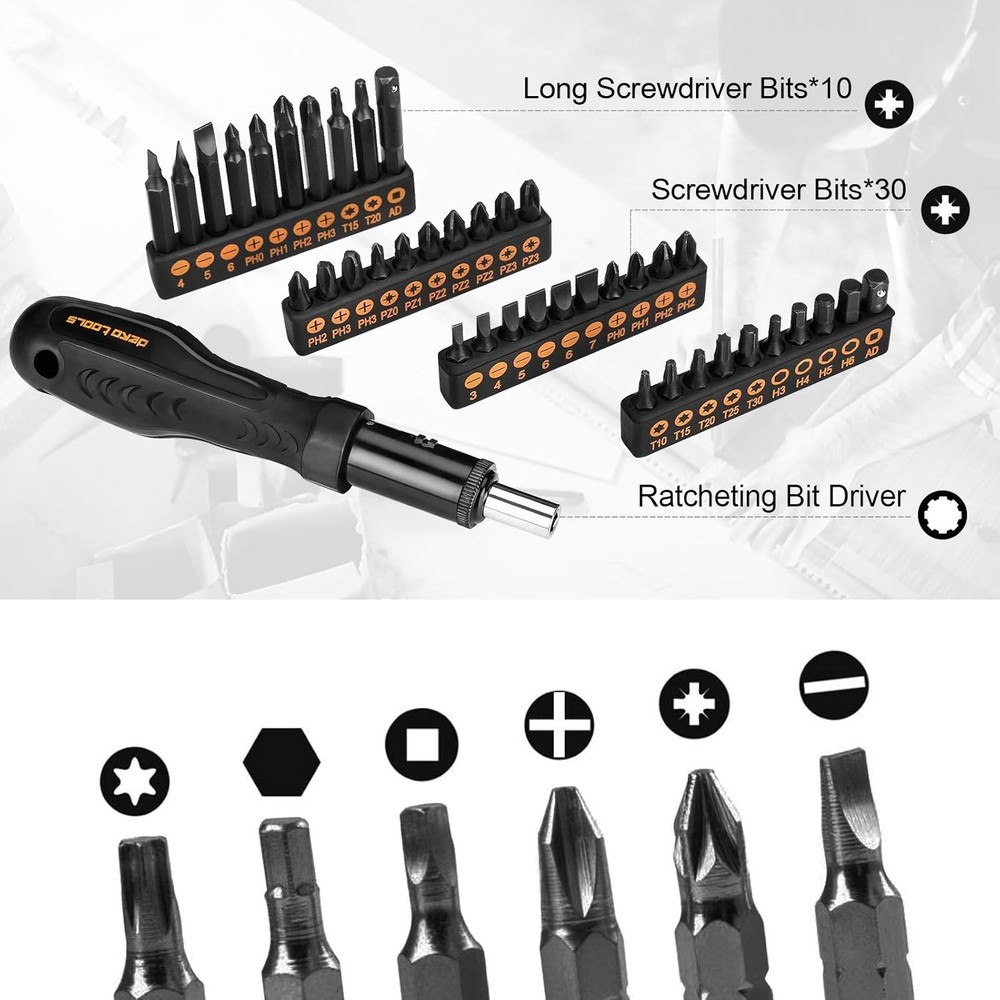 218-Piece General Household Hand Tool kit,with Portable Storage Case