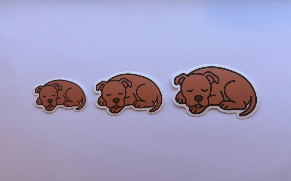 Pit Bull Sleeping Sticker
