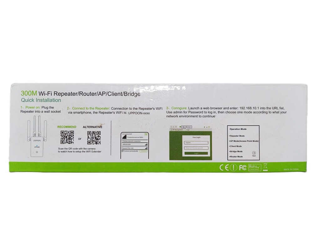 300Mbps wifi range extender (Model: RPT-007)