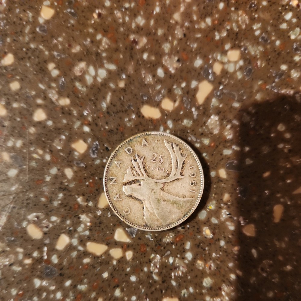 1951 Canada 25 Cents Silver Coin