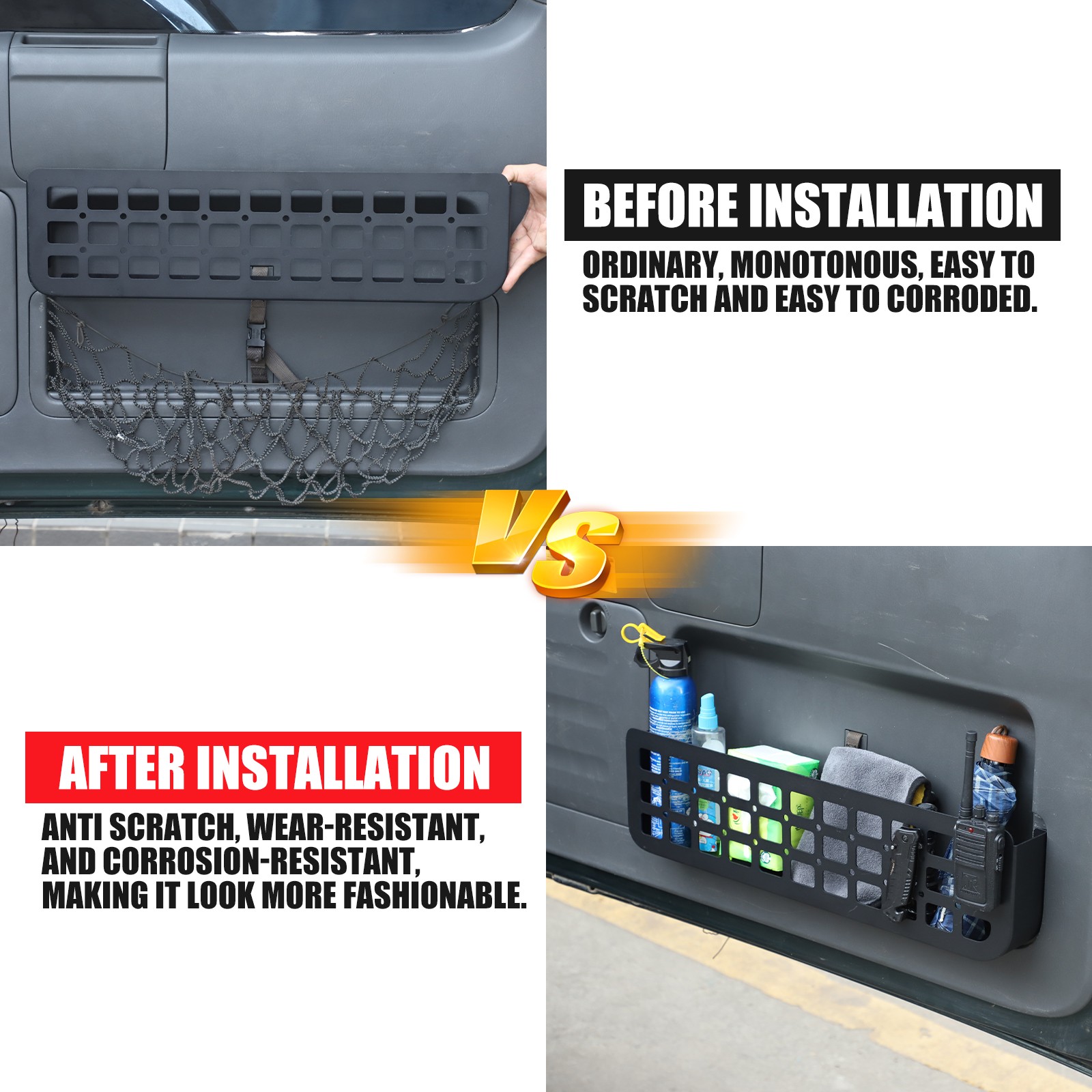 Tailgate Door Organizer Cargo Shelf Molle Panel For 2003-2009 Lexus Gx470