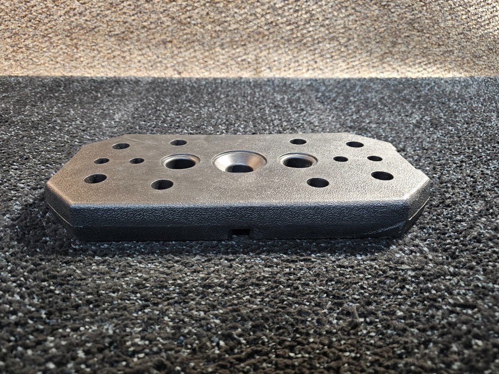 Vinyl Rectangle Weight Plate 10 LBS 14.5" L x 7" Stackable, Black