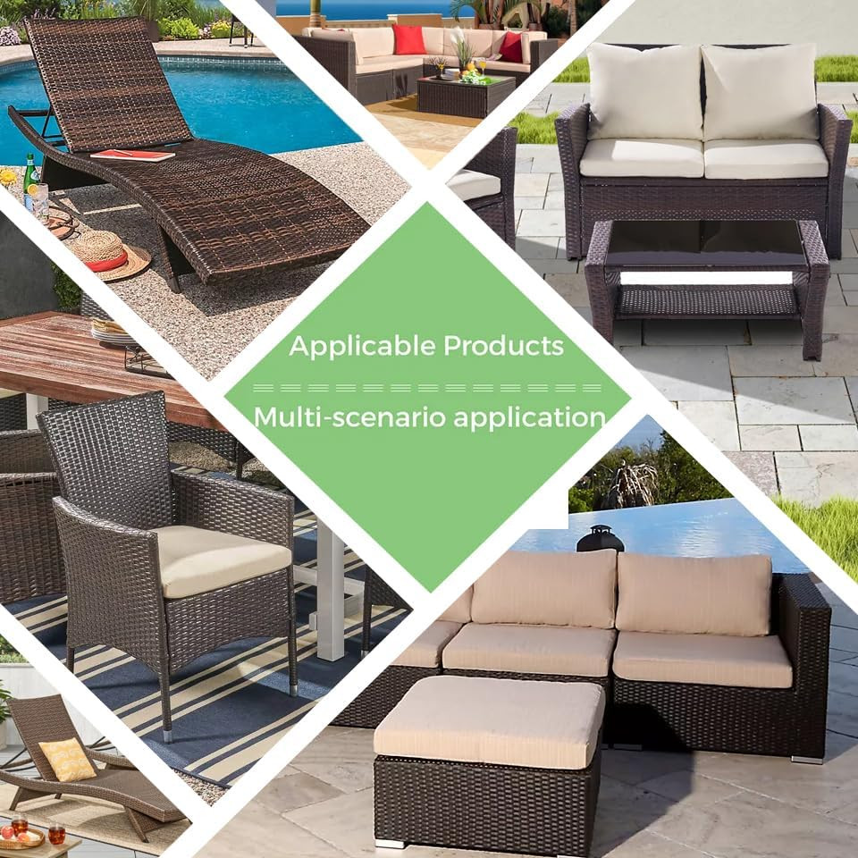 120 Ft Wicker Repair Kit Wicker Supplies Rattan for Patio Chair Repair Flat