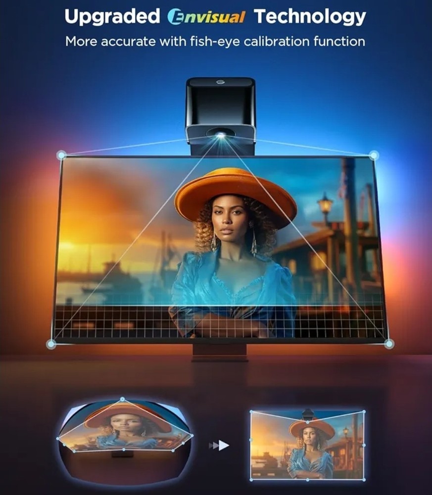 Govee TV Backlight 3 Lite with Fish-Eye Correction Function Sync 75-85" TVs