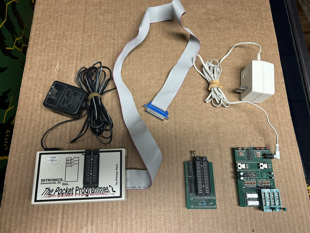 INTRONICS EPROM POCKET PROGRAMMER 2 Printer Port w/Prom and EP16 adapter