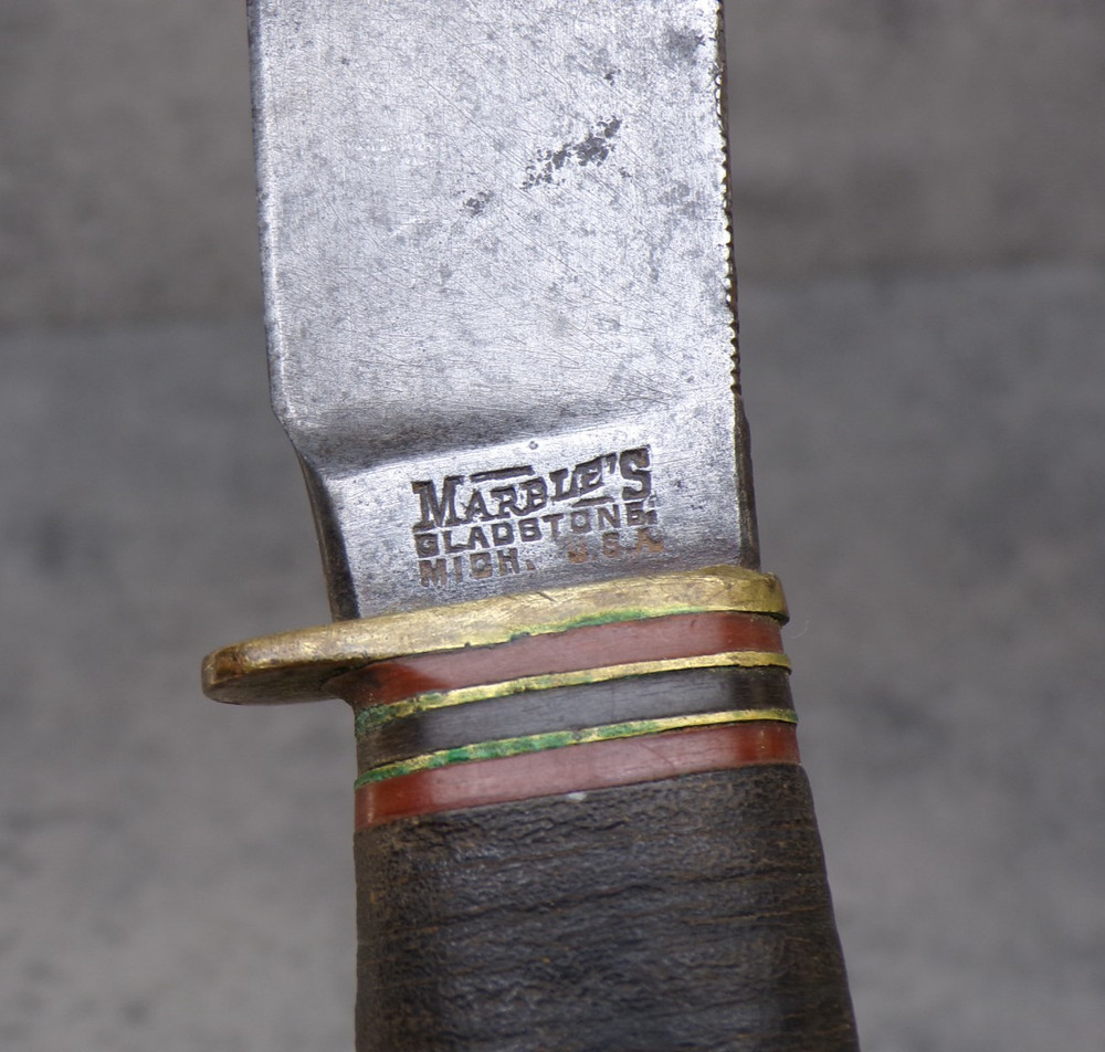 MARBLES GLADSTONE MICH. U.S.A. FIXED BLADE HUNTING KNIFE
