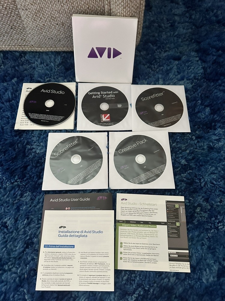 Avid Studio WW With Serial Number, Gen Support & Service Code - CDs Still Sealed