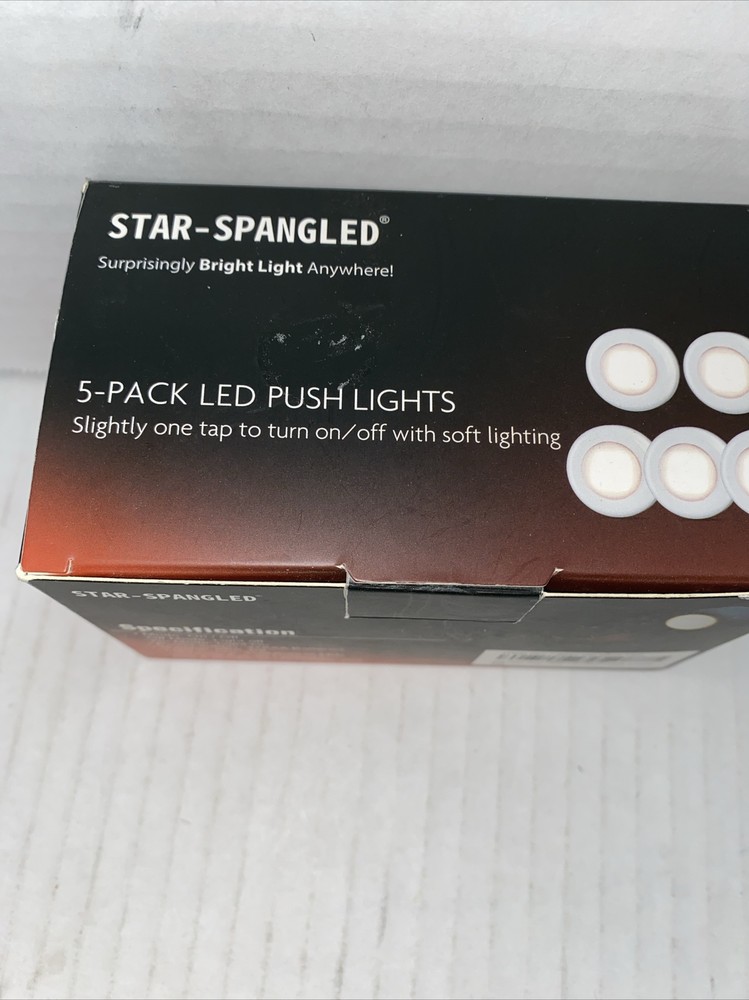 Star-spangled: 5 Pack LED Push Lights, Cool White