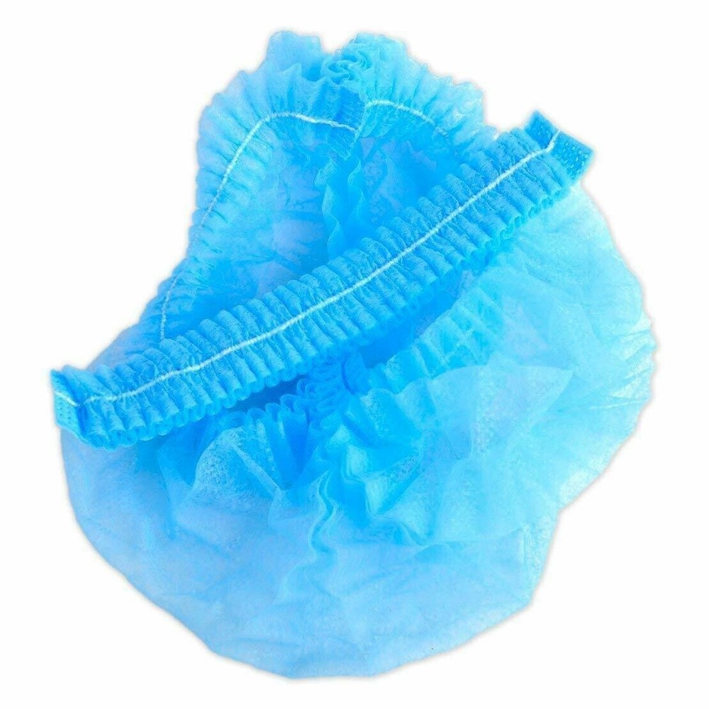 Bouffant Caps Blue Disposable & Stretchable (100 Pieces) Best Quality